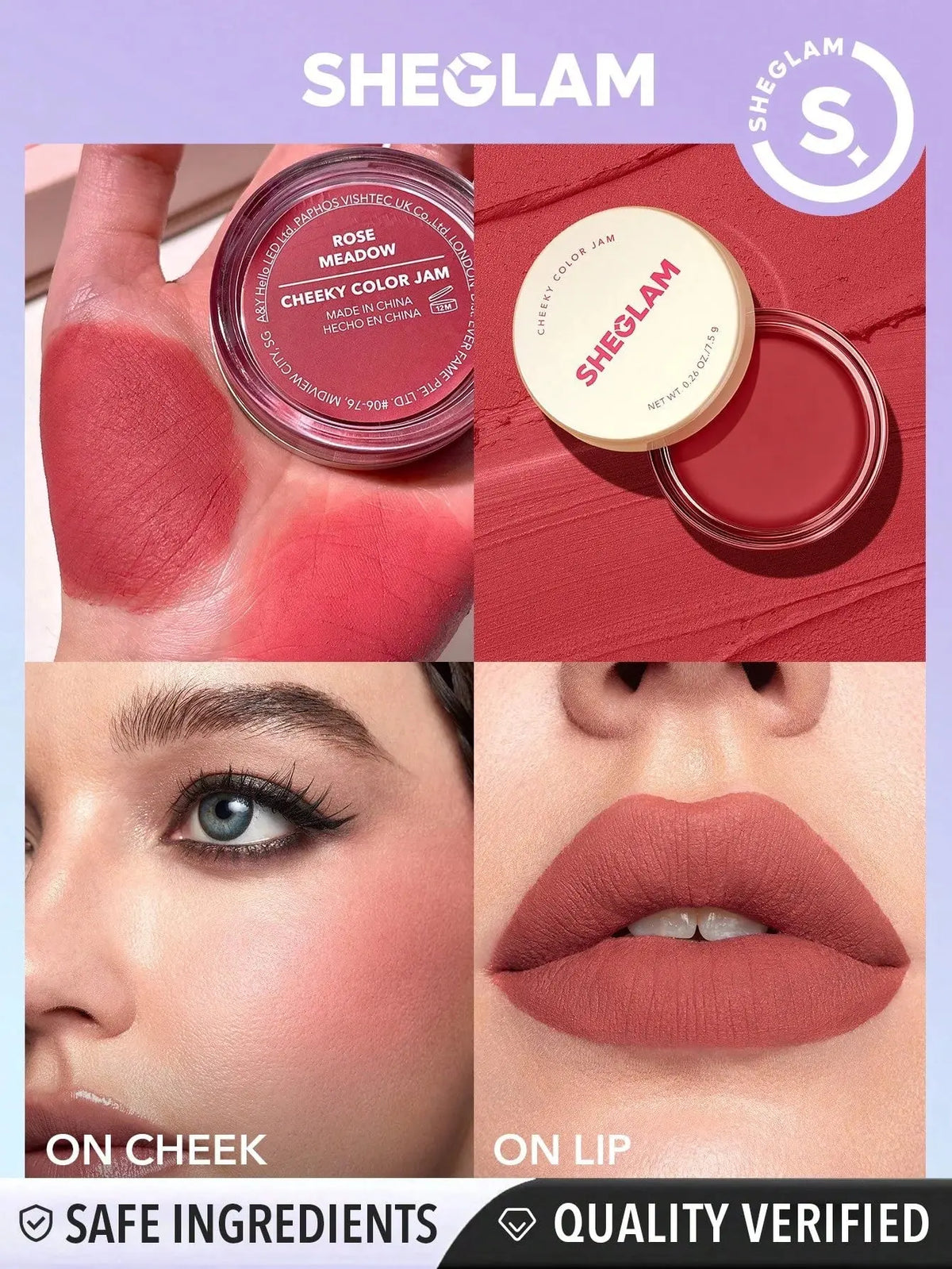 SHEGLAM Cheeky Color Jam – Cream Blush for Dewy, Natural Glow | 100% Original in Pakistan